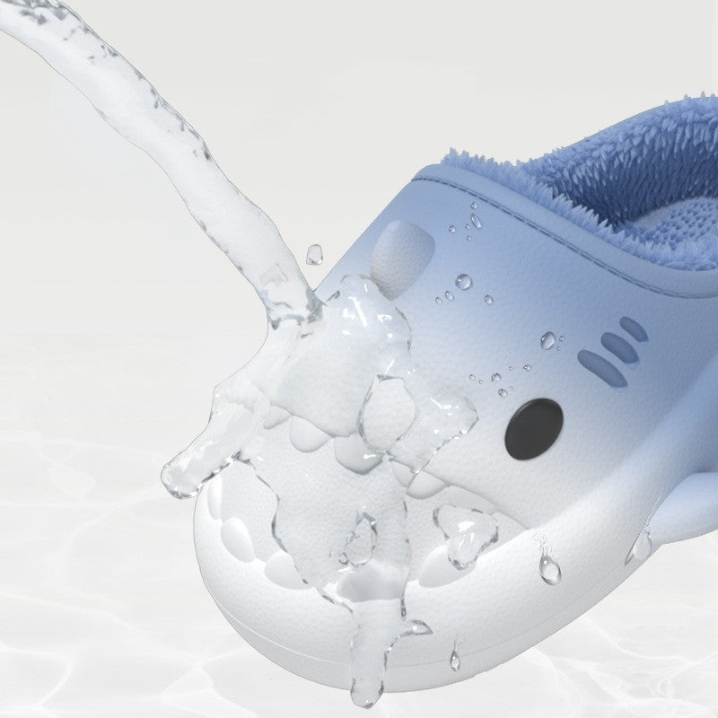 Waterproof Gradient Shark Cotton Slipper - Snazzy Gear