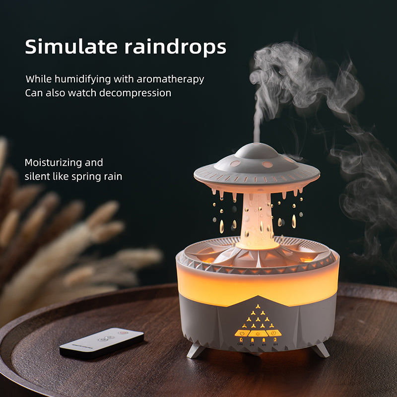 Raindrop Aromatherapy Ultrasonic Water Drops 350ml 7 Colors LED Diffuser - Snazzy Gear